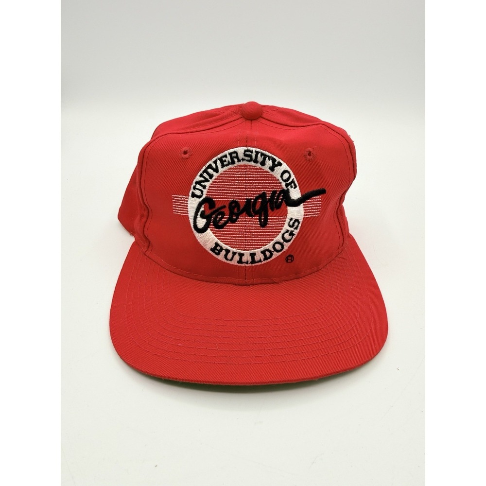 The Game University of Georgia Bulldogs College Snapback Hat Circle Logo 90s